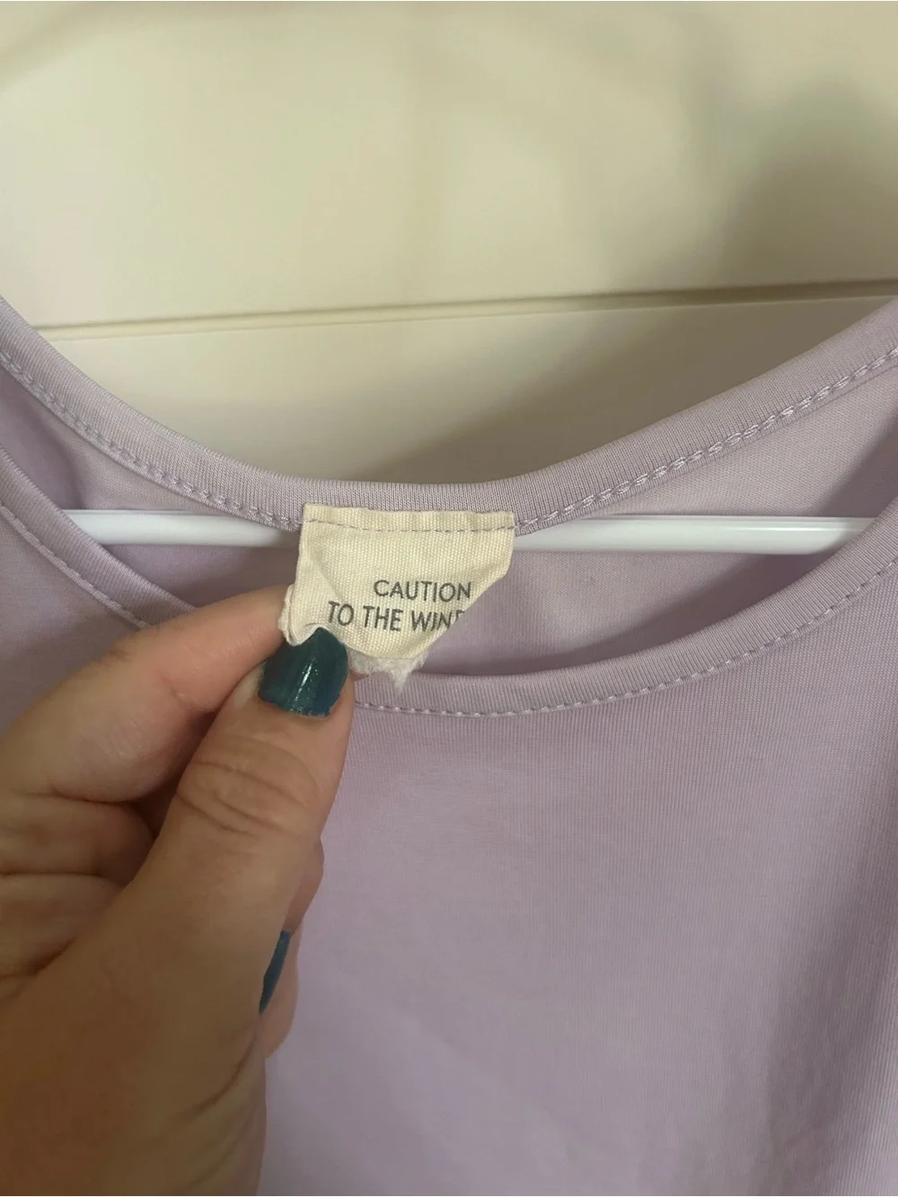 Women's Lavender Tie-Front Ruffle Sleeve Top